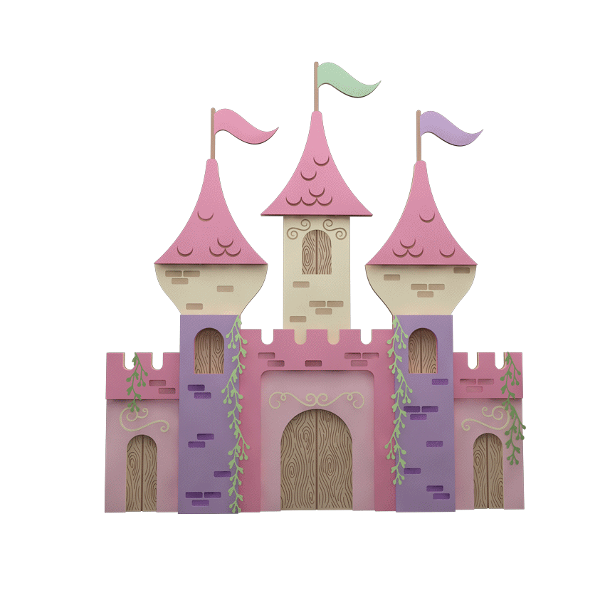 Cute layered princess castle