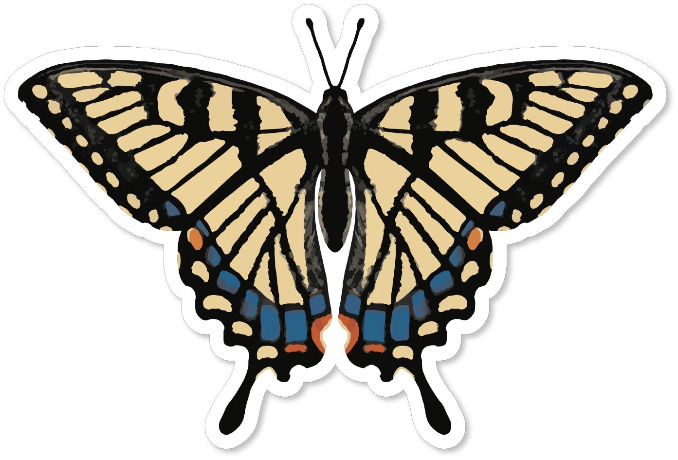 版画 SWALLOWTAIL BUTTERFLY Zebra Swallowtail Butterfly — Anita Goodesign