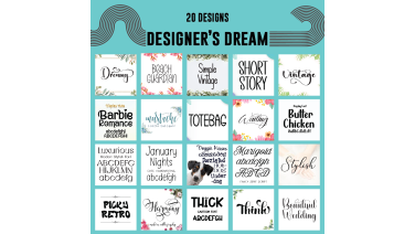 Designer’s Dream – 20 Font Set