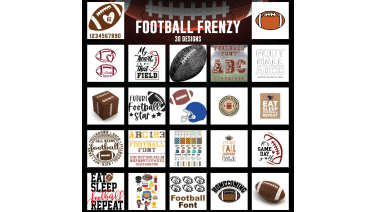 Football Frenzy: 30 Designs, Fonts, and 3D projects