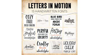 Letters in Motion – 15 Handwritten Fonts