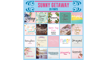 Sunny Getaway 20 fonts