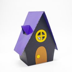 Witch Hut Candy Paper Box With Simple Lock For Halloween