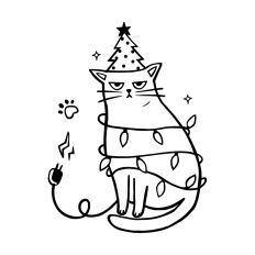 funny cat christmas