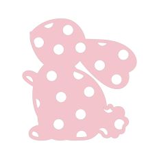 Polka Dot Bunny Silhouette