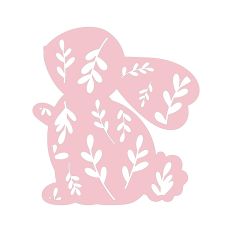 Leafy Bunny Silhouette