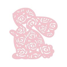 Rose Bunny Silhouette