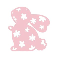 Floral Bunny Silhouette