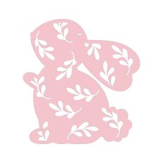 Leafy Bunny Silhouette