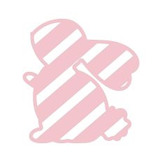 Striped Bunny Silhouette