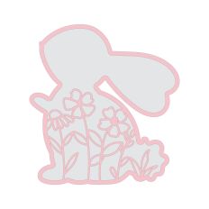 Floral Bunny Silhouette