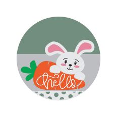 Bunny And Carrot Door Hanger