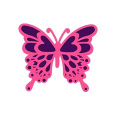 Layered Butterfly Silhouette