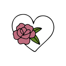 HEART AND FLOWER