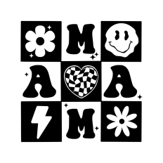 retro mama checkers design