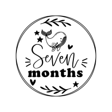 Seven months - cute baby milestone rounds