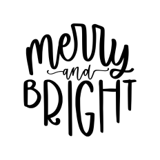Merry and bright round christmas ornament design