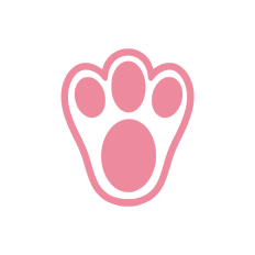 easter bunny paw print