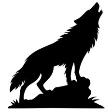 Howling Wolf Silhouette