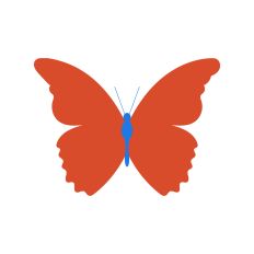 Layered Butterfly Silhouette