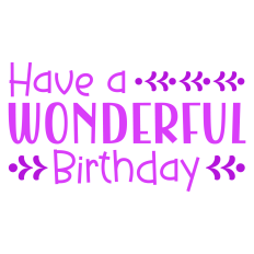 Have a Wonderful Birthday Card Sentiment