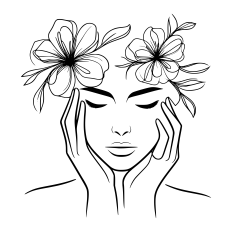 Woman and flower