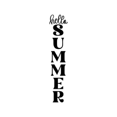 Hello summer vertical porch welcome sign