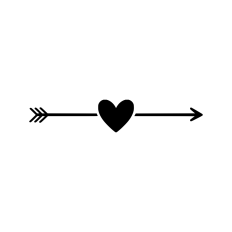 Heart and arrow border