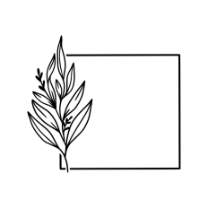square frame with leaves