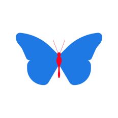 Layered Butterfly Silhouette