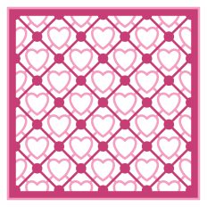 Layered Heart in Square Card Background Overlay
