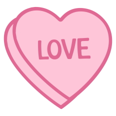 LOVE Candy Heart for Valentine's Day