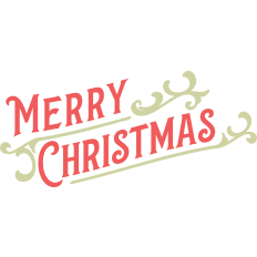 Merry Christmas design for vinyl