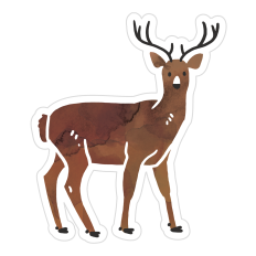 Print and Cut Deer Sticker