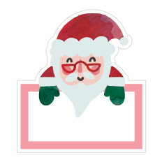 Santa Label Print and Cut Sticker