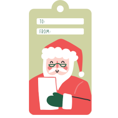 Print and Cut Christmas Santa Tag