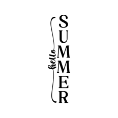 Hello summer vertical porch welcome sign