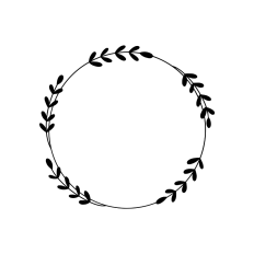round laurel wreath frame
