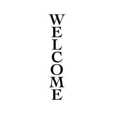 Welcome vertical porch sign