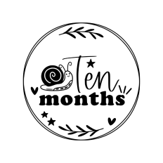 Ten months - cute baby milestone rounds