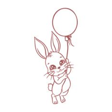 Bunny with a balloon