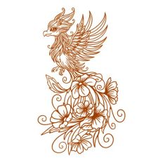 Phoenix with flowers