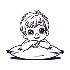 Baby on a pillow