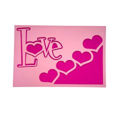Layered Card Love and Hearts 4x6
