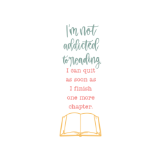 i'm not addicted to reading funny bookmark design