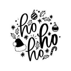 ho ho ho christmas ornament design