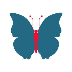 Layered Butterfly Silhouette