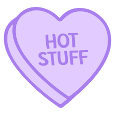 HOT STUFF Candy Heart for Valentine's Day