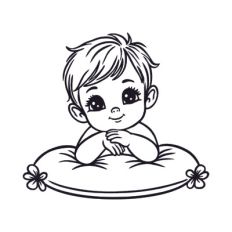 Baby on a pillow