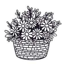 Basket with flowers